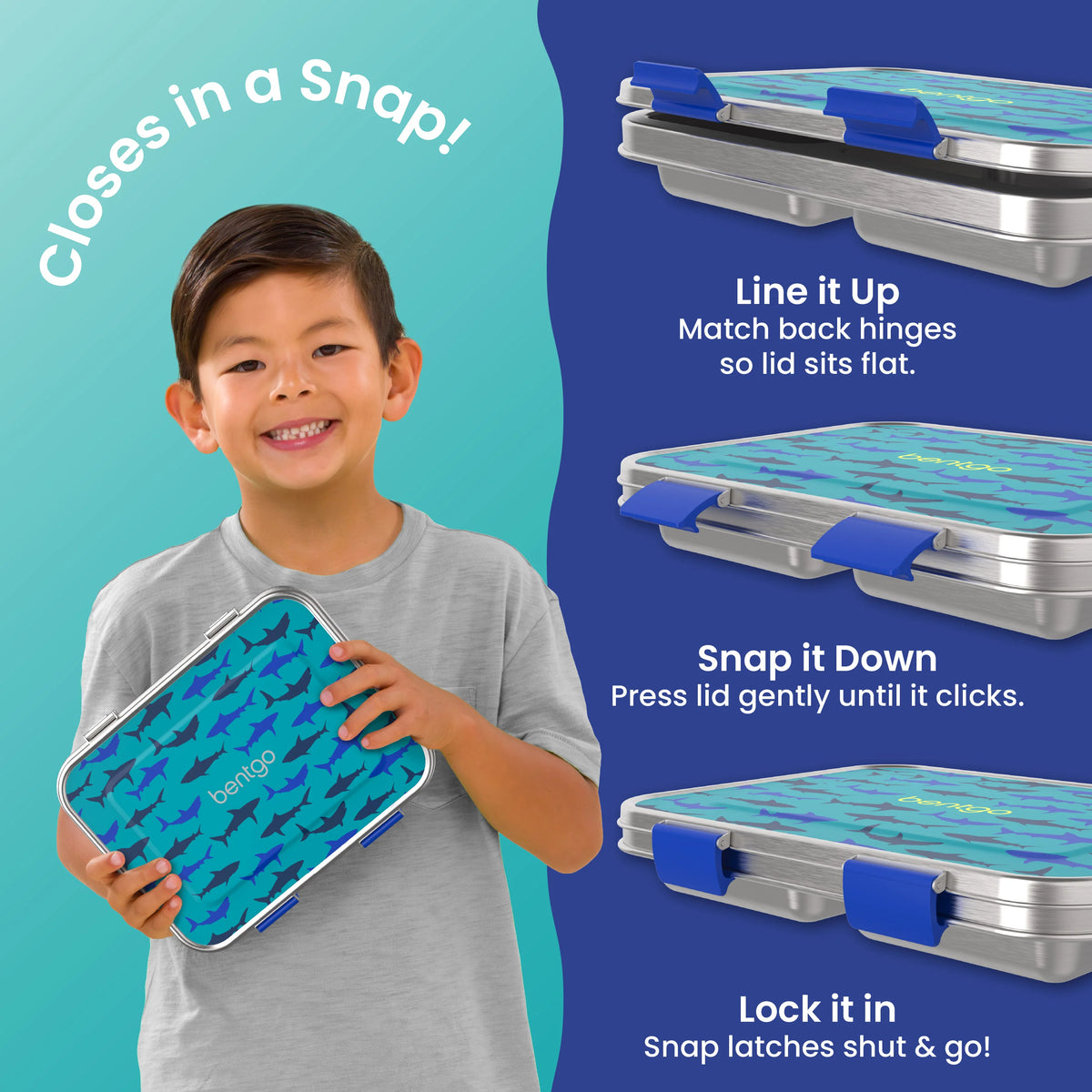 Bentgo Kids Stainless Steel Prints Lunch Box