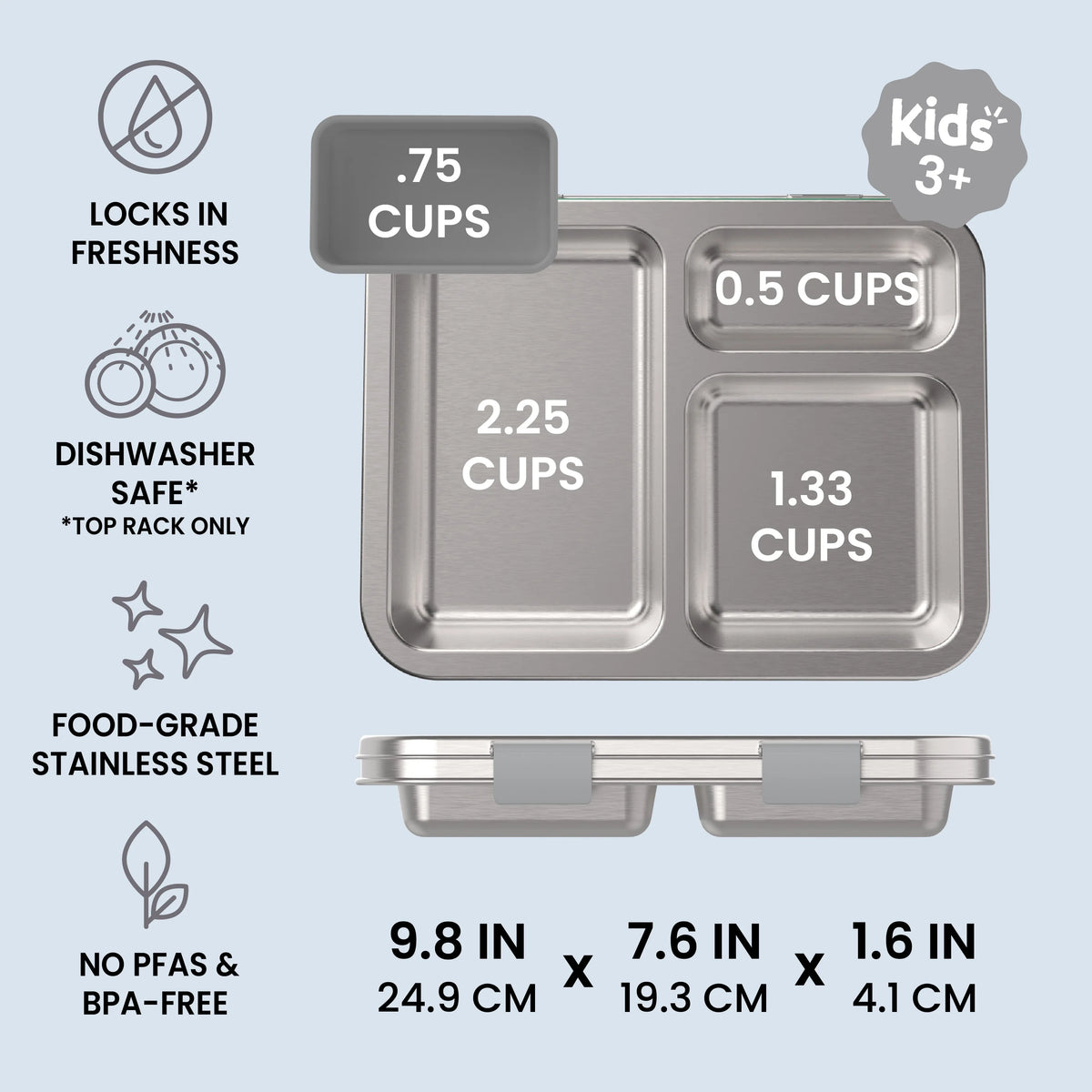 Bentgo Kids Stainless Steel Lunch Box (2-Pack)