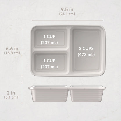 Bentgo Prep 3-Compartment Meal Prep Containers (20-Piece)