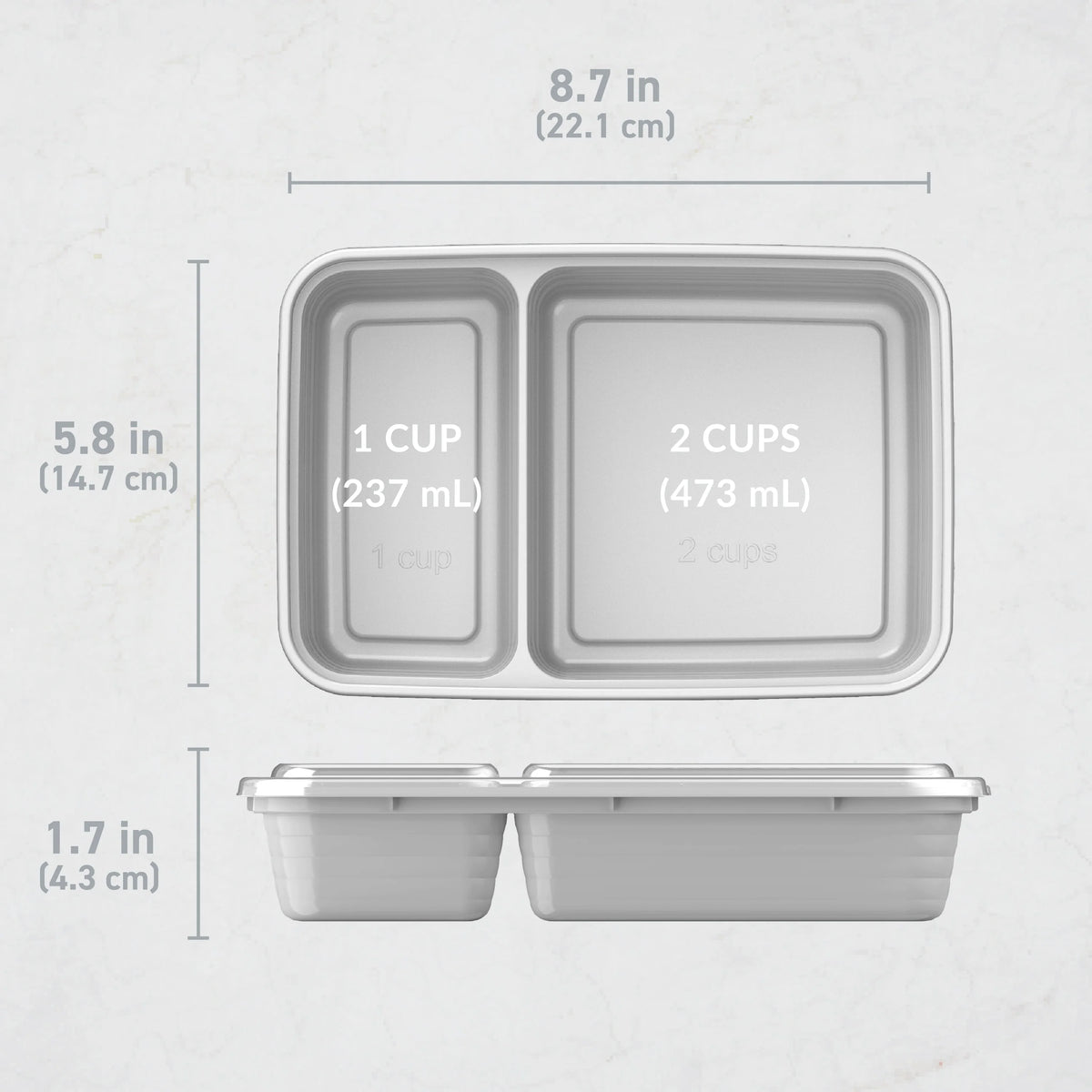 Bentgo Prep 2-Compartment Meal Prep Containers (20-Piece)
