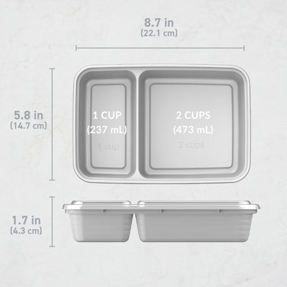 Bentgo Prep 2-Compartment Meal Prep Containers (20-Piece)
