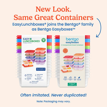 Bentgo Easyboxes 4-Compartment Snack Containers 20-Piece Set