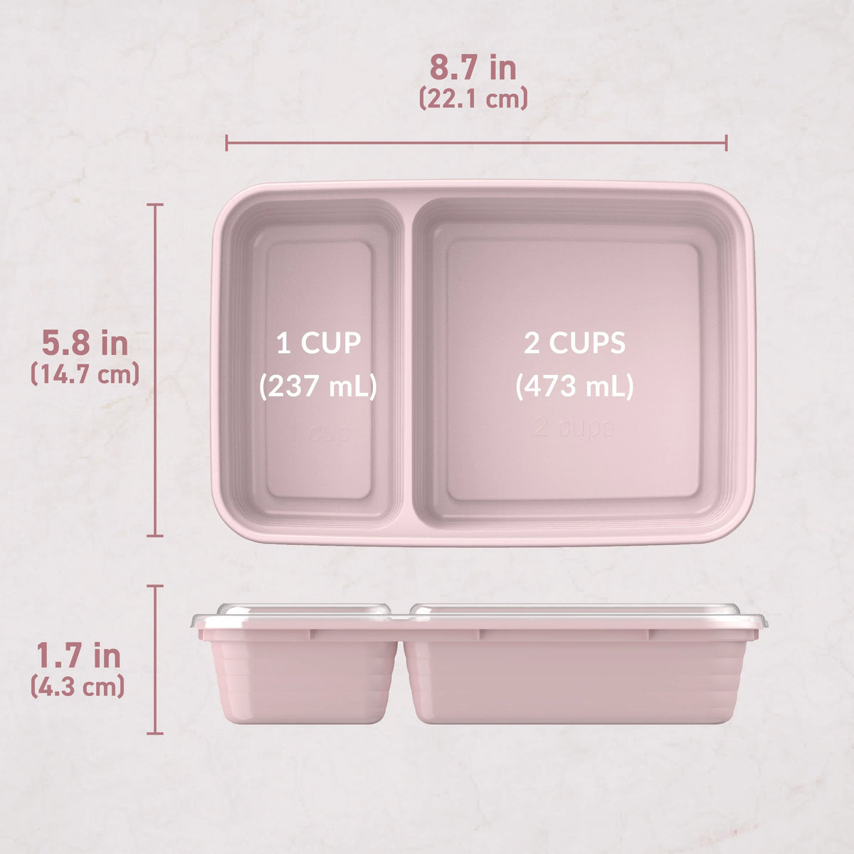 Bentgo Prep 2-Compartment Meal Prep Containers (20-Piece)