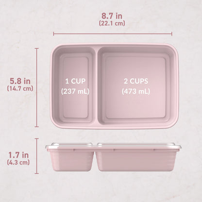 Bentgo Prep 2-Compartment Meal Prep Containers (20-Piece)