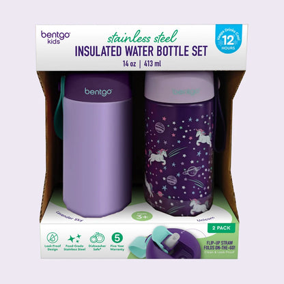 Bentgo Kids Stainless Steel Insulated Water Bottle (2-Pack)