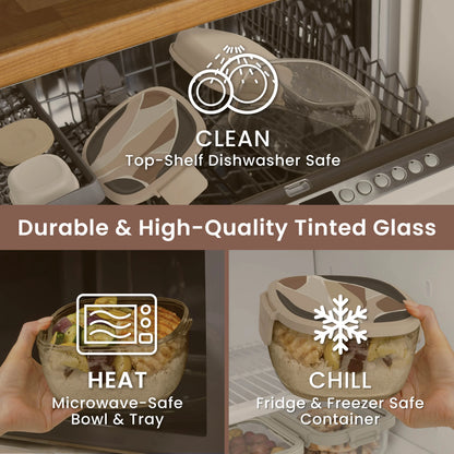 Bentgo Glass Prints All-in-One Salad Container