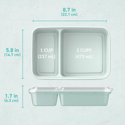 Bentgo Prep 2-Compartment Meal Prep Containers (20-Piece)