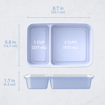Bentgo Prep 2-Compartment Meal Prep Containers (20-Piece)