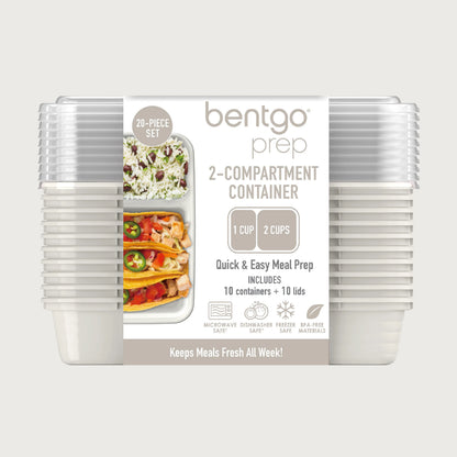 Bentgo Prep 2-Compartment Meal Prep Containers (20-Piece)