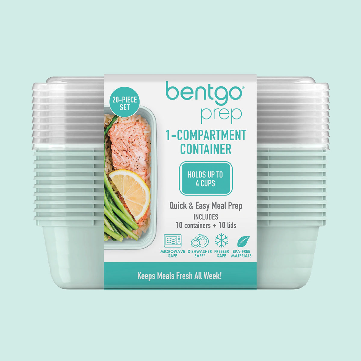 Bentgo Prep 1-Compartment Meal Prep Containers (20-Piece)
