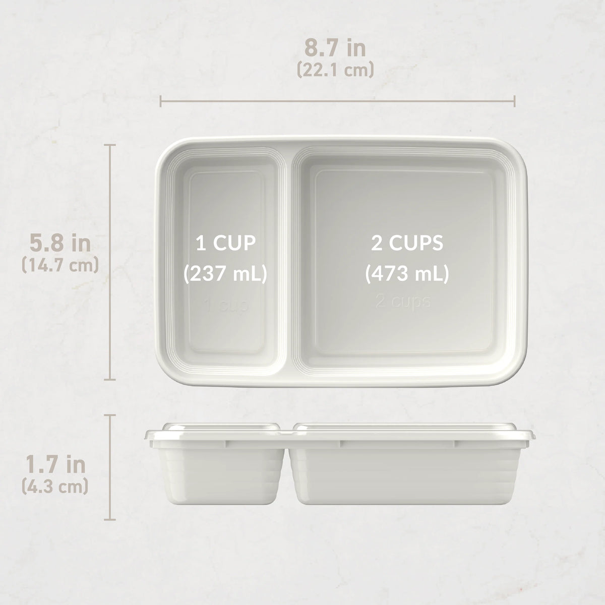 Bentgo Prep 2-Compartment Meal Prep Containers (20-Piece)