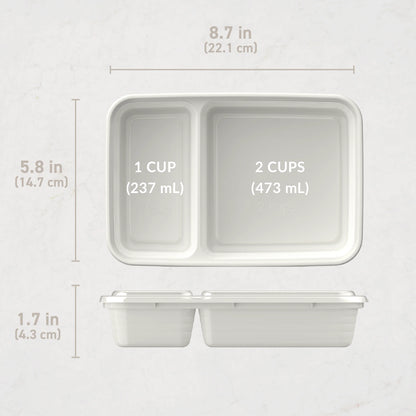 Bentgo Prep 2-Compartment Meal Prep Containers (20-Piece)