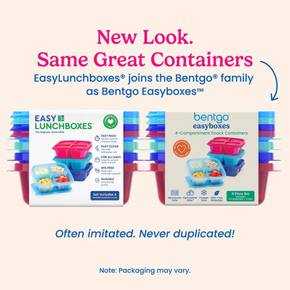 Bentgo Easyboxes 4-Compartment Snack Containers 8-Piece Set