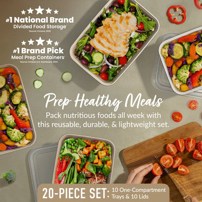 Bentgo Prep 1-Compartment Meal Prep Containers (20-Piece)