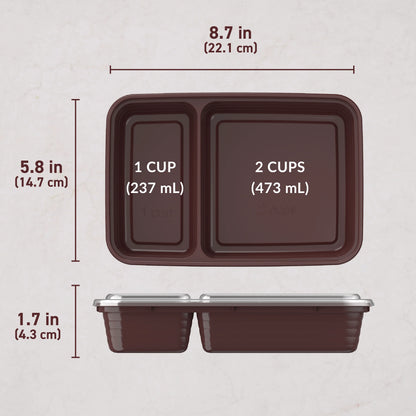 Bentgo Prep 2-Compartment Meal Prep Containers (20-Piece)