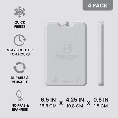 Bentgo Chillers Reusable Ice Packs (4-Pack)