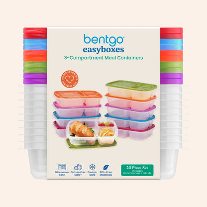 Bentgo Easyboxes 3-Compartment Food Containers 20-Piece Set